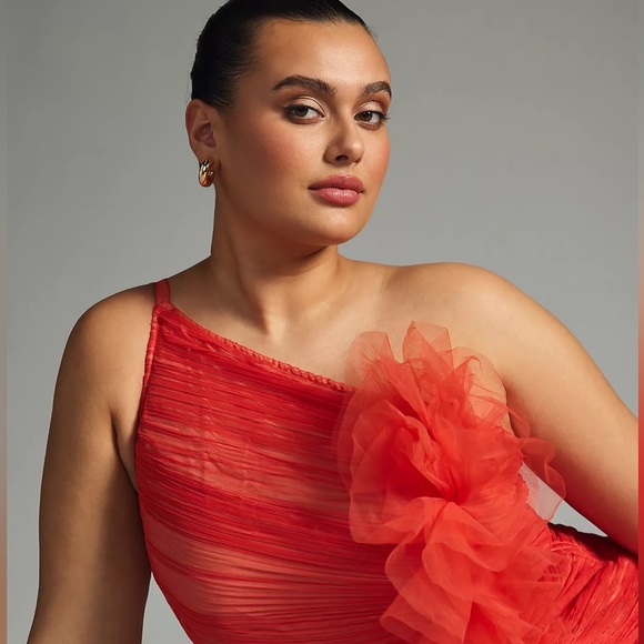 Anthropologie Vineet Bahl Ruched One-Shoulder Dress - Picture 10 of 14